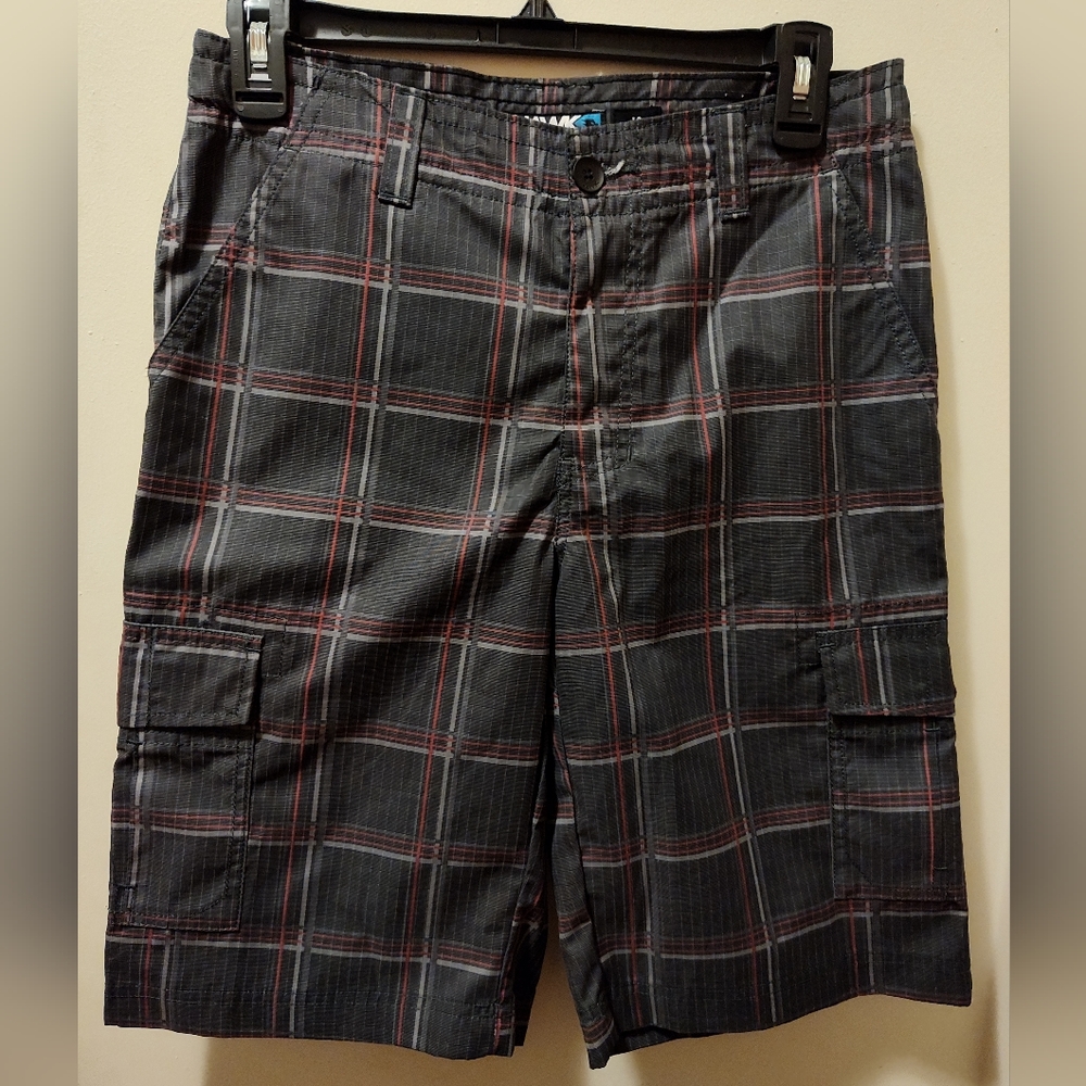 Boys Plaid Tony Hawk Shorts
